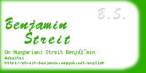 benjamin streit business card